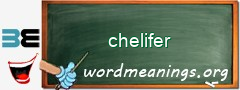 WordMeaning blackboard for chelifer